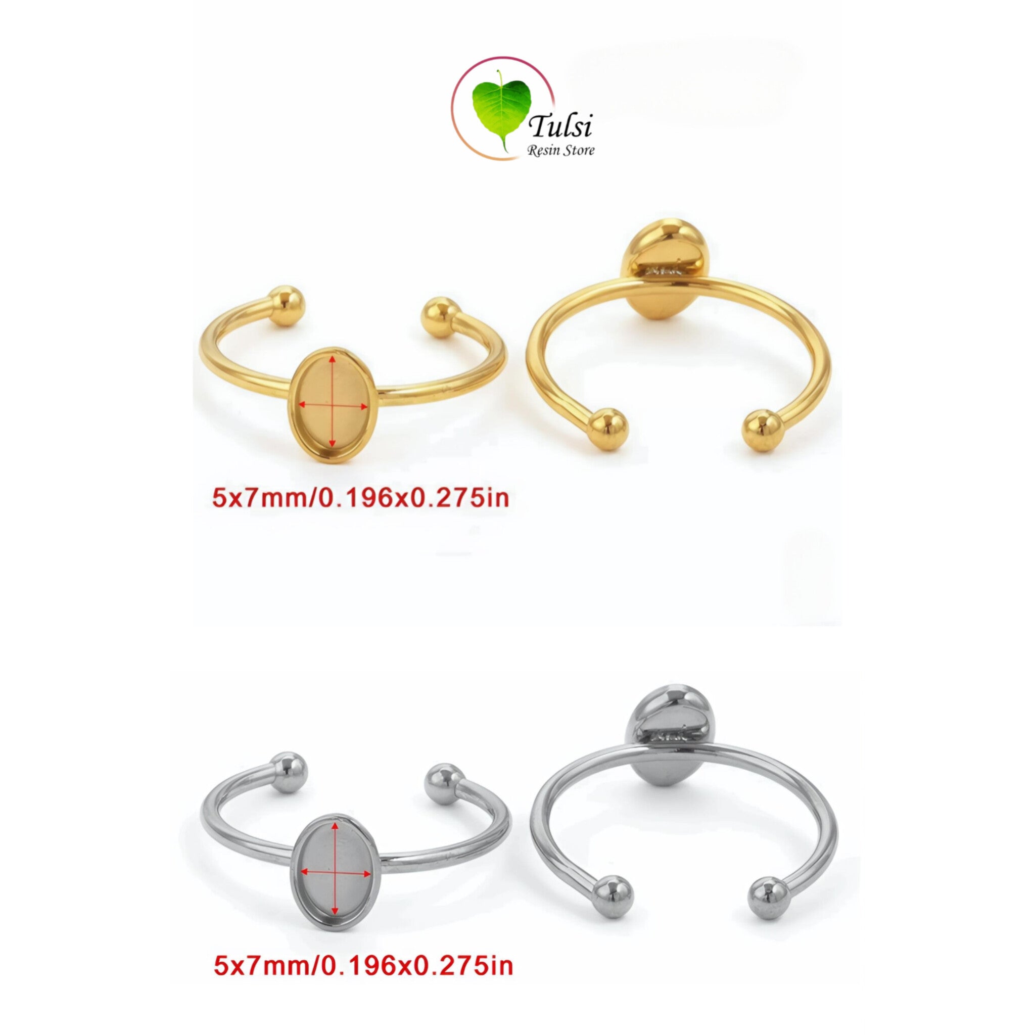 Bazel Ring Base (L) - AntiTarnish