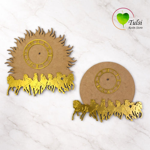 Custom Base with Acrylic Set (B) - 7 Horses Tulsi Resin Store