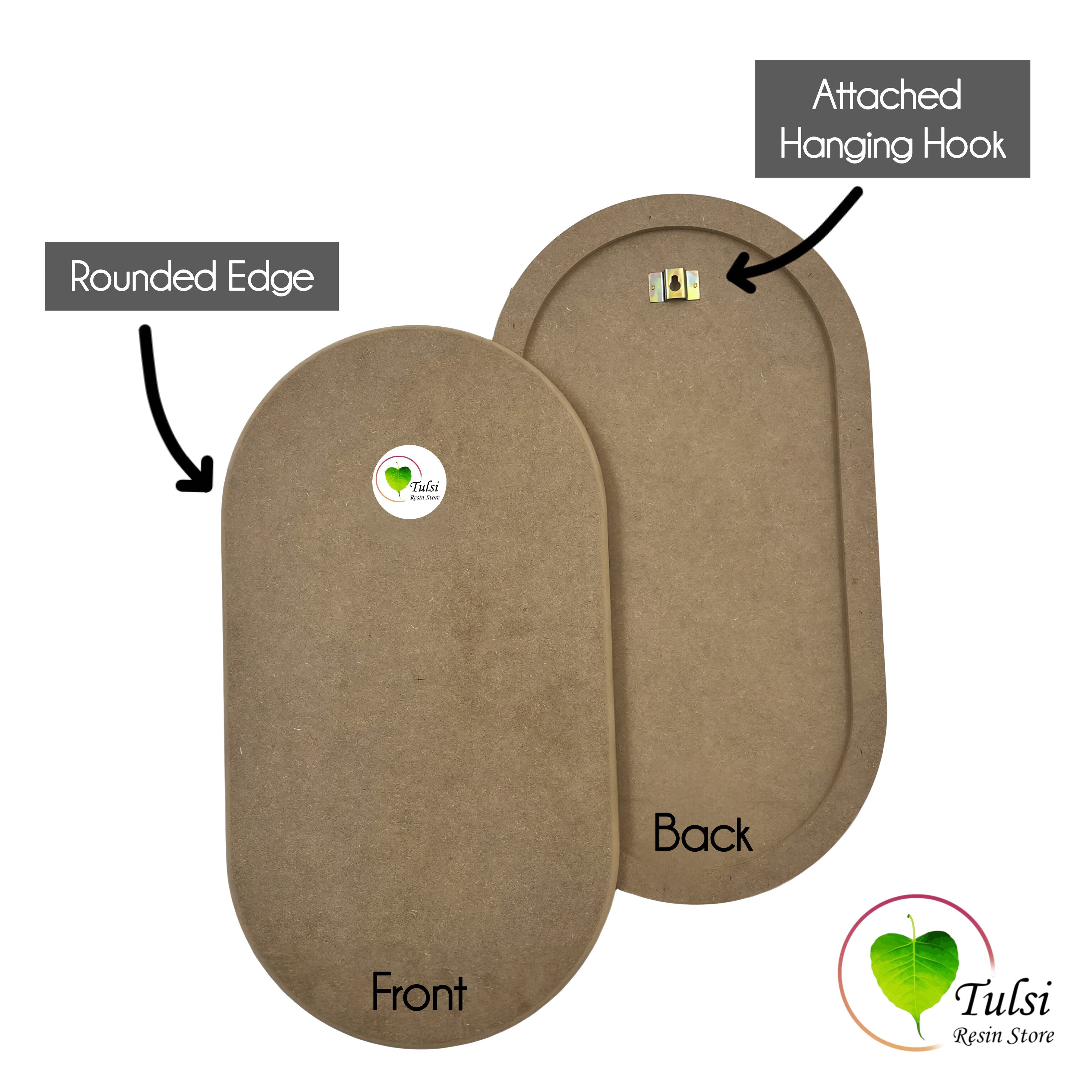 MDF Rounded Edge Nameplate/Frame Base