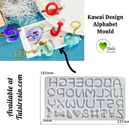Kawaii Back Alphabet Mould