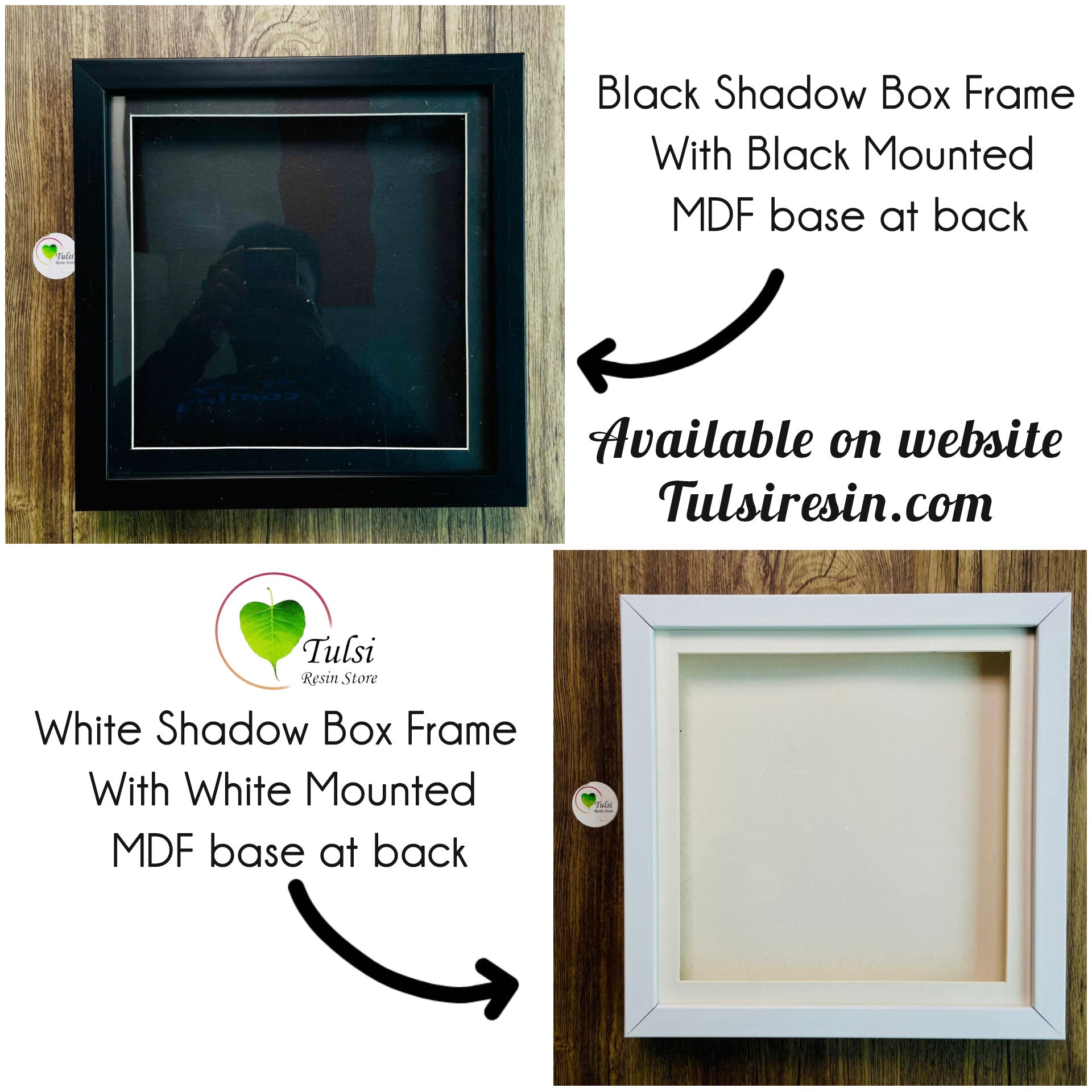 Shadow Box- Square Tulsi Resin Store