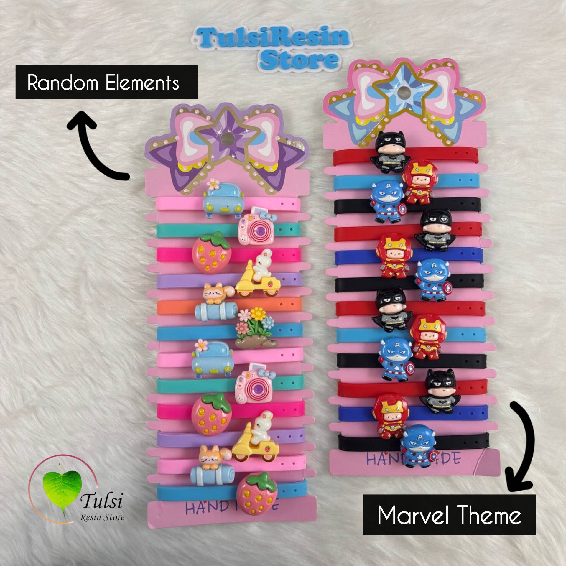 Kids Rakhi Bracelet (I) - Marvel Theme Tulsi Resin Store