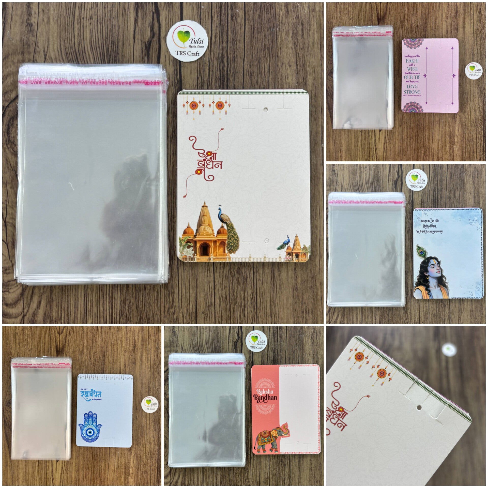 Rakhi Card With Transparent Bag Combo (C) - Mix