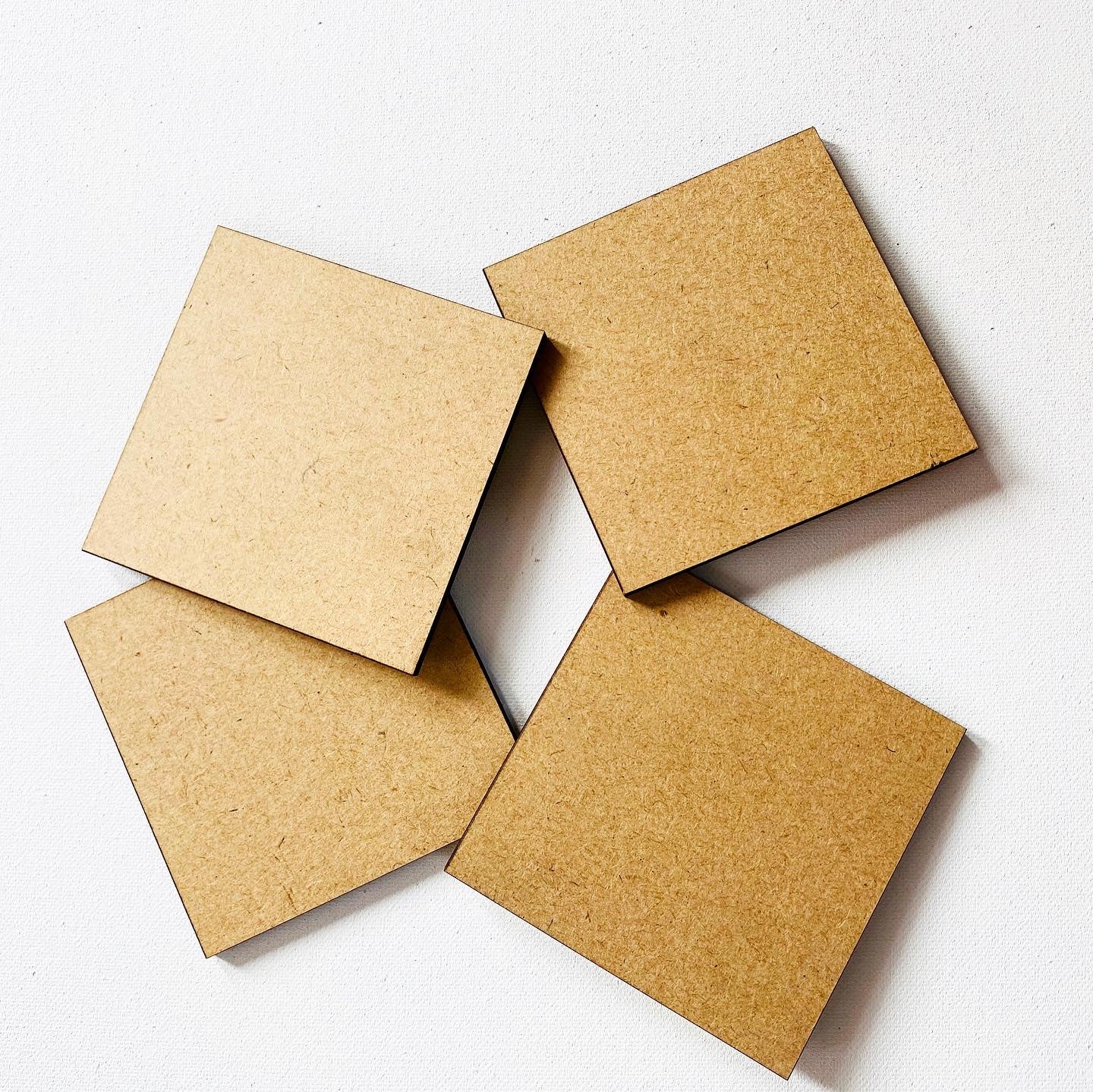 Set Of 8 Square MDF Coaster