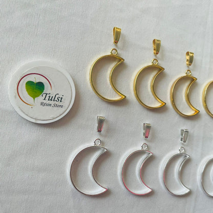 Moon Bazels With Clasp (5 Pc) - - Tulsi Resin Store