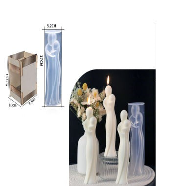 Mother & Son Candle Mould With Wooden Support Tulsi Resin Store