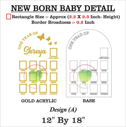 Custom Acrylic - One Year Baby Frame