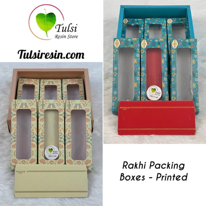 Rakhi Packing Box (A) - Printed Tulsi Resin Store
