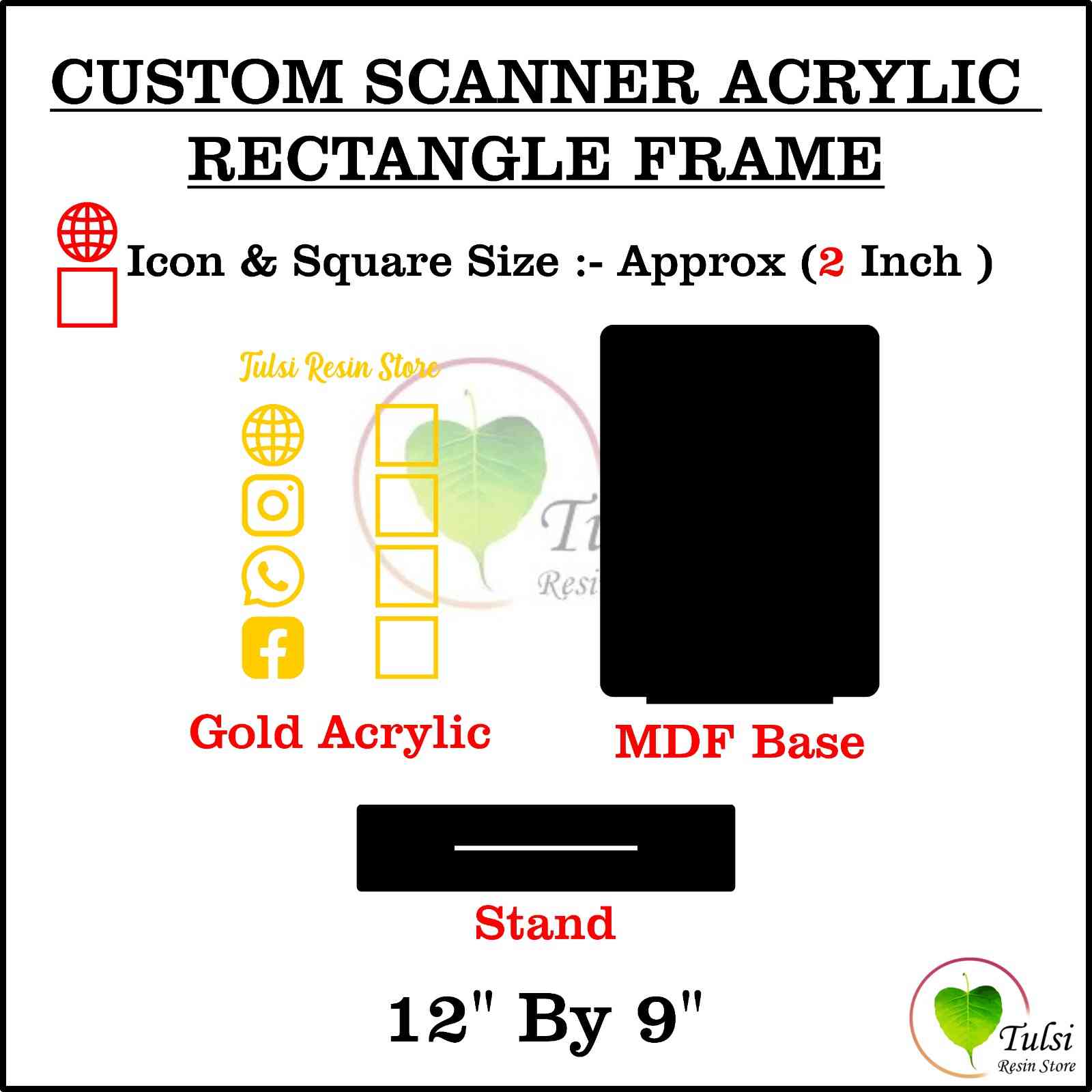 Custom Scanner Frame with Cutouts Set
