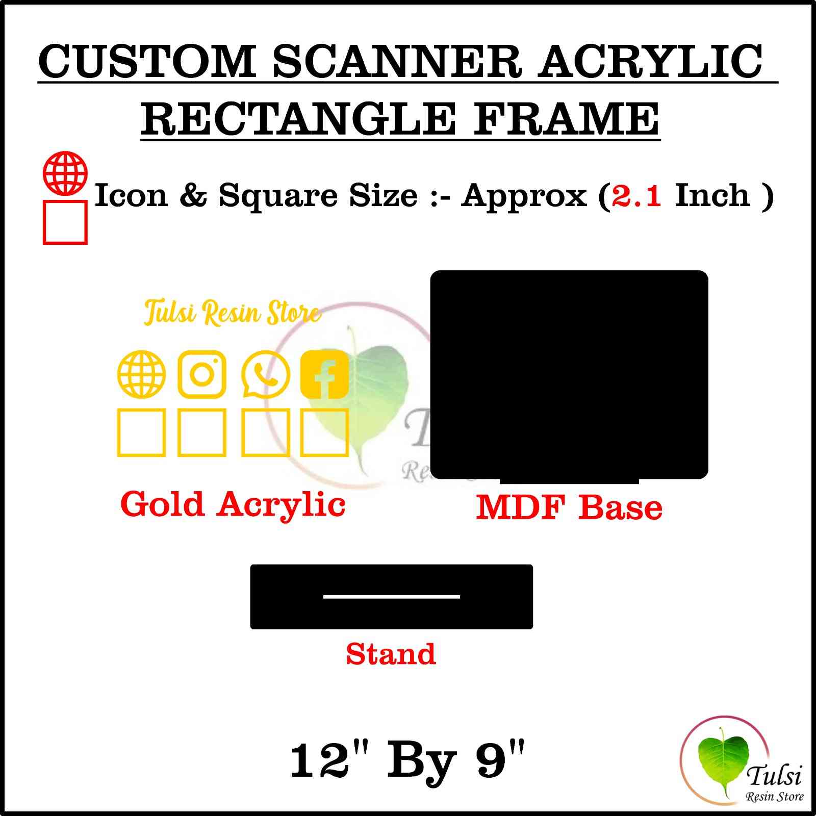 Custom Scanner Frame with Cutouts Set