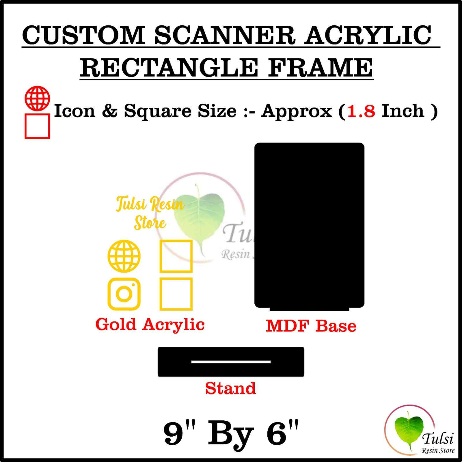 Custom Scanner Frame with Cutouts Set