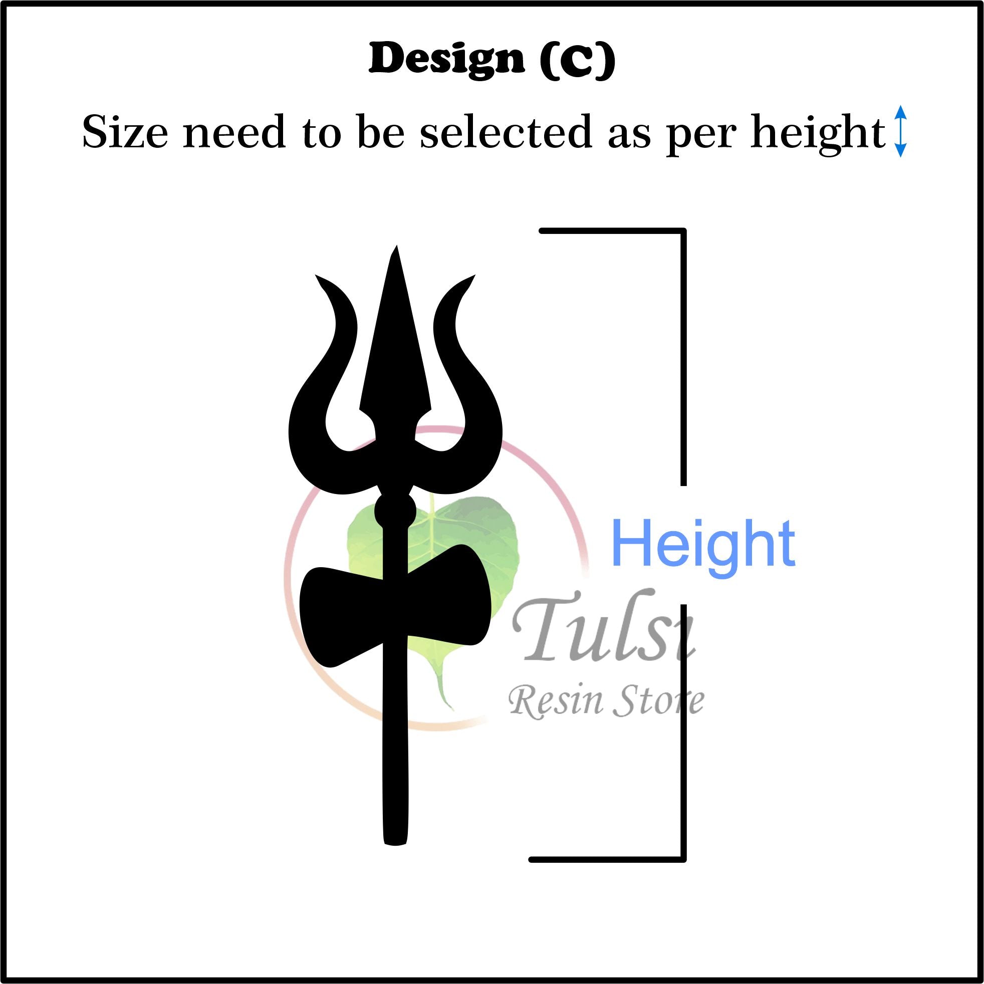Custom Acrylic -  Trishul Logo