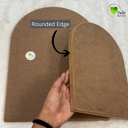 MDF Rounded Edge Nameplate/Frame Base - Arch Shape Tulsi Resin Store