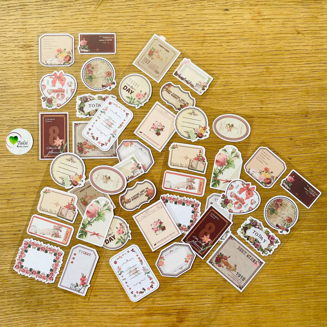 Scrapbook Sticker (G) - - Tulsi Resin Store