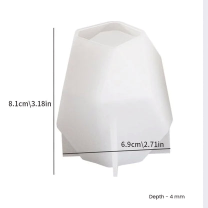 Hexa Facet Candle Holder Mould (B) - Medium