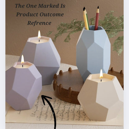 Hexa Facet Candle Holder Mould (B) - Medium