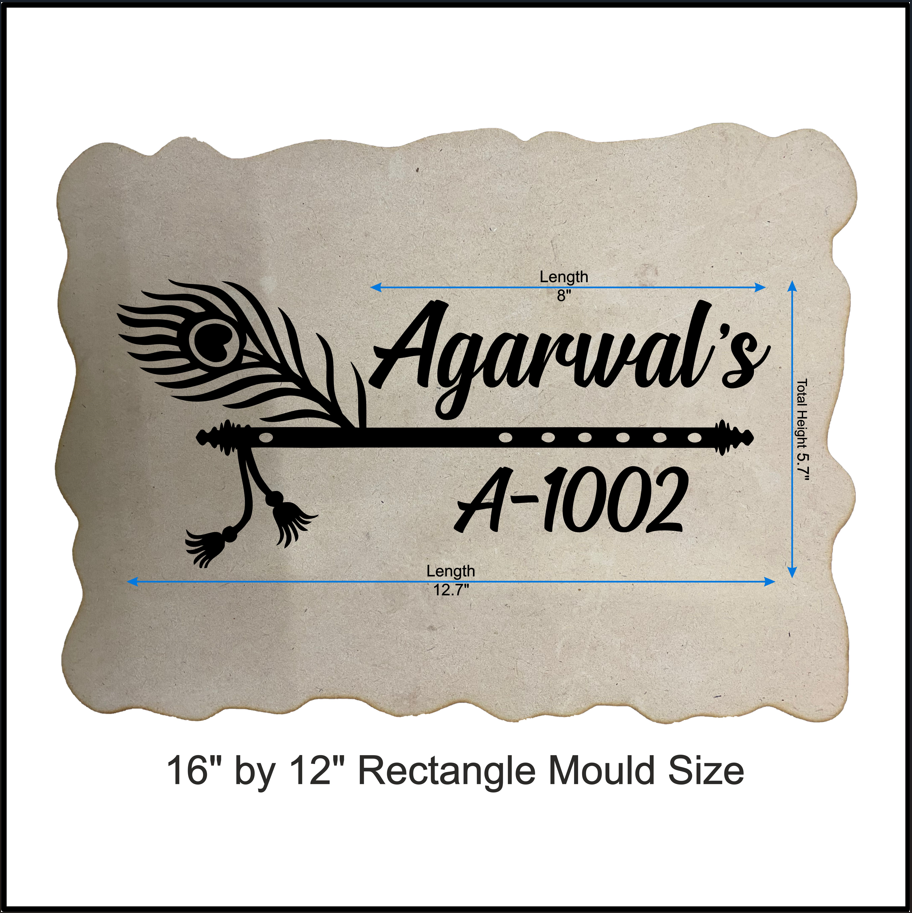 Custom Nameplate Base + Acrylic Name (Design B)