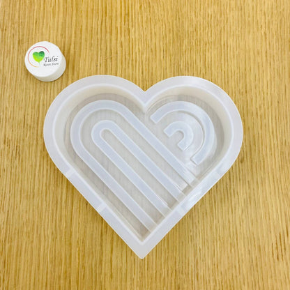 Striped Heart Candle Mould (A) Tulsi Resin Store