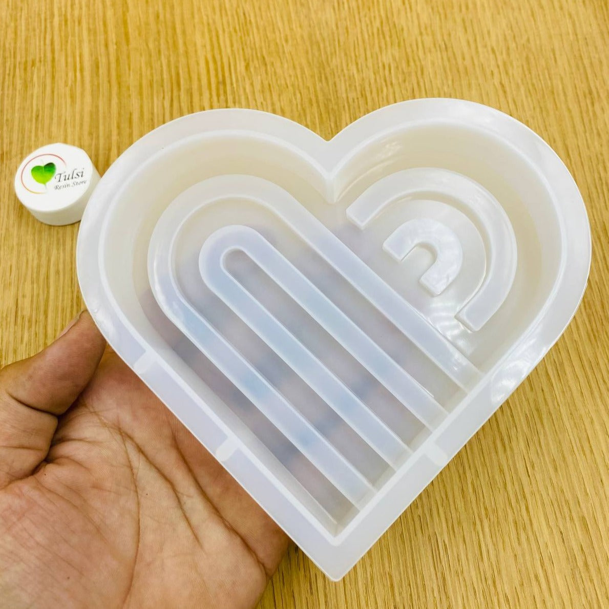 Striped Heart Candle Mould (A) Tulsi Resin Store