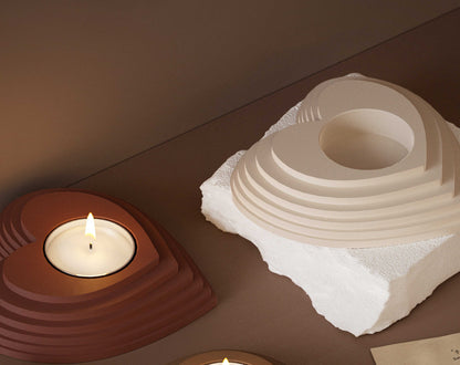 Heart Steps T-light Holder Mould