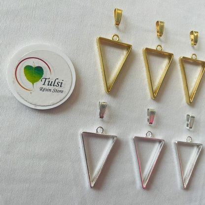 Triangle Bazels With Clasp (5 Pc)