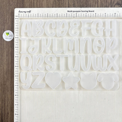 Doodle Back Alphabet Mould - - tulsiresin