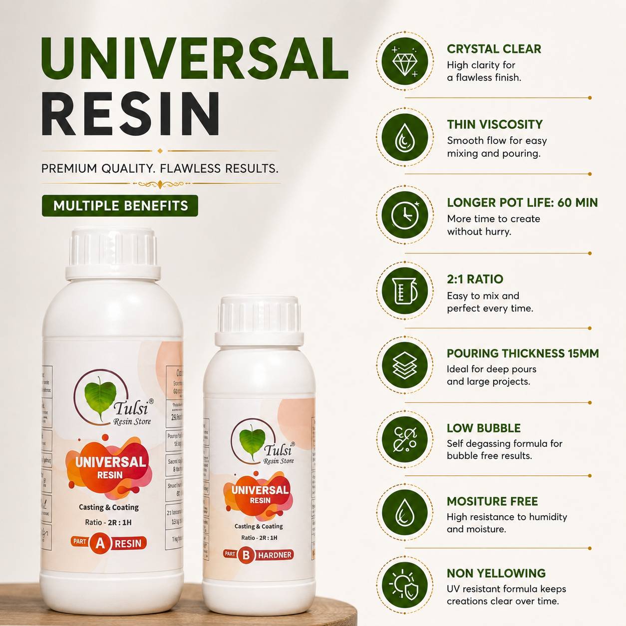 2:1 Universal Resin - Ultimate Multi Use Resin Tulsi Resin Store