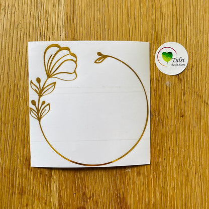 Vinyl Sticker - Ring Design (A) - Gold - Tulsi Resin Store