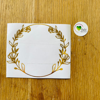Vinyl Sticker - Ring Design (C) - Gold - Tulsi Resin Store