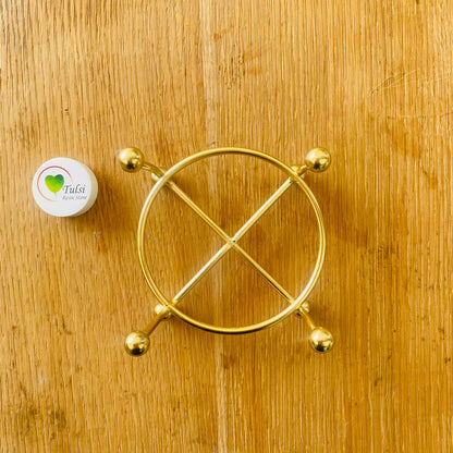 Metal Round Coaster Stand Tulsi Resin Store