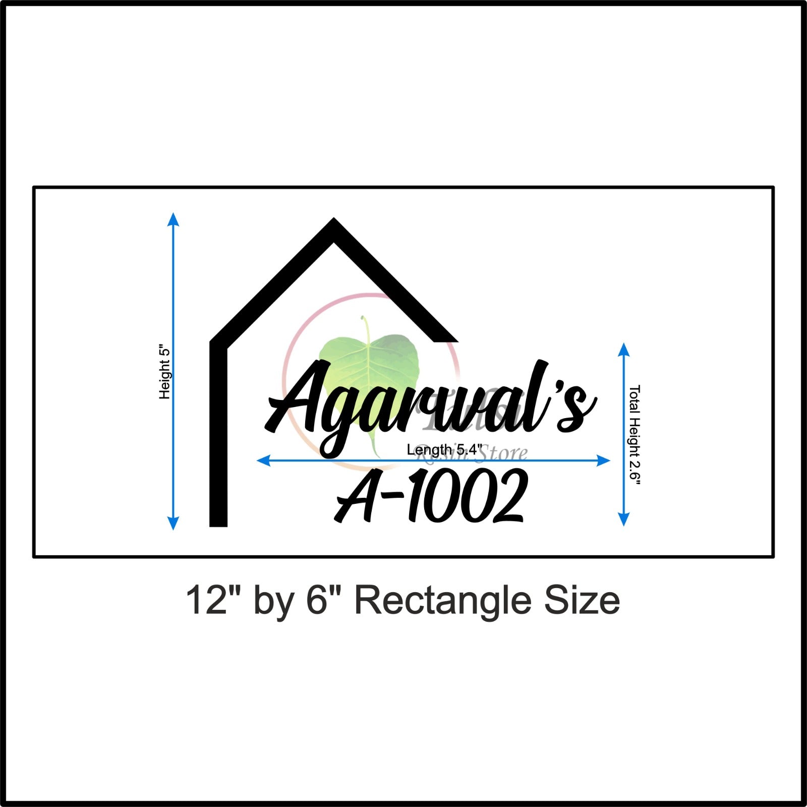 Custom Nameplate Base + Acrylic Name (Design E)