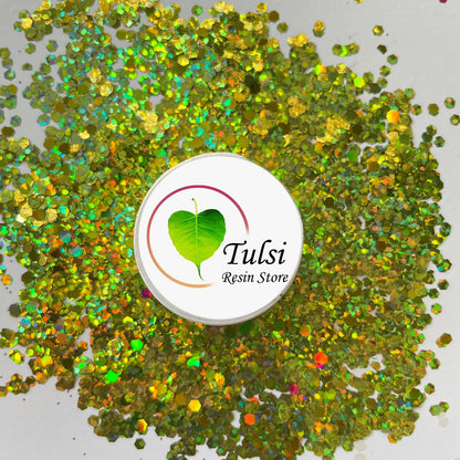 Shaded Chunks - Light Green tulsiresin