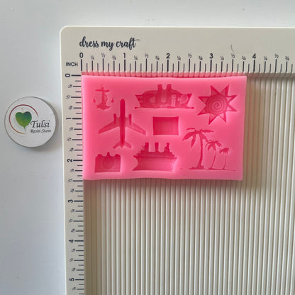 Pink Travel Elements Mould (A) Tulsi Resin Store