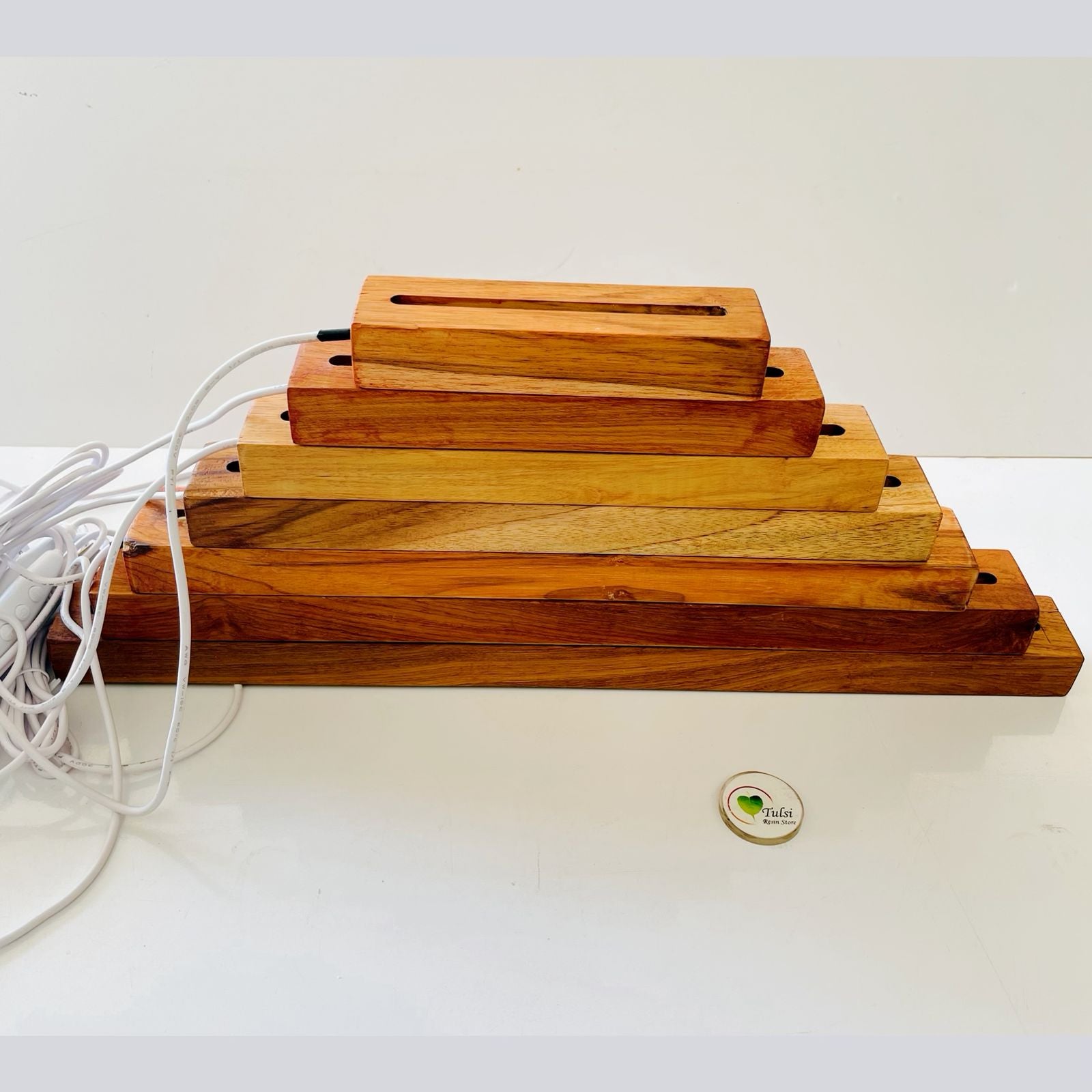 Teak Rgb RGB Wooden Light Lamp - Teak Wood – Tulsi Resin Store