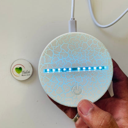 RGB Round led Light With Transparent Acrylic Tulsi Resin Store