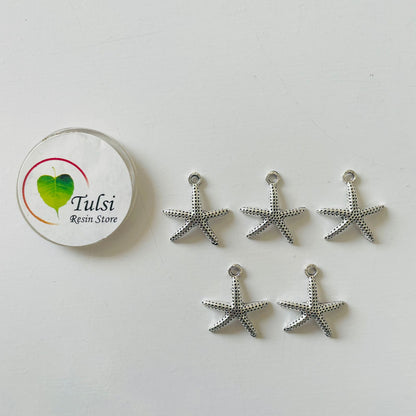 Silver Charm - Starfish (A) (5pc) Tulsi Resin Store