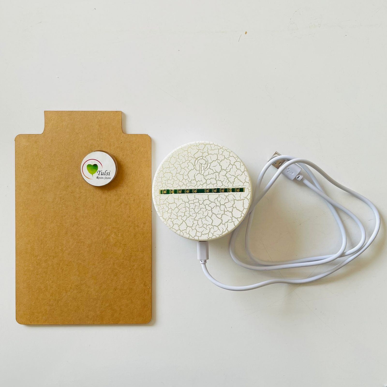 RGB Round led Light With Transparent Acrylic - - Tulsi Resin Store