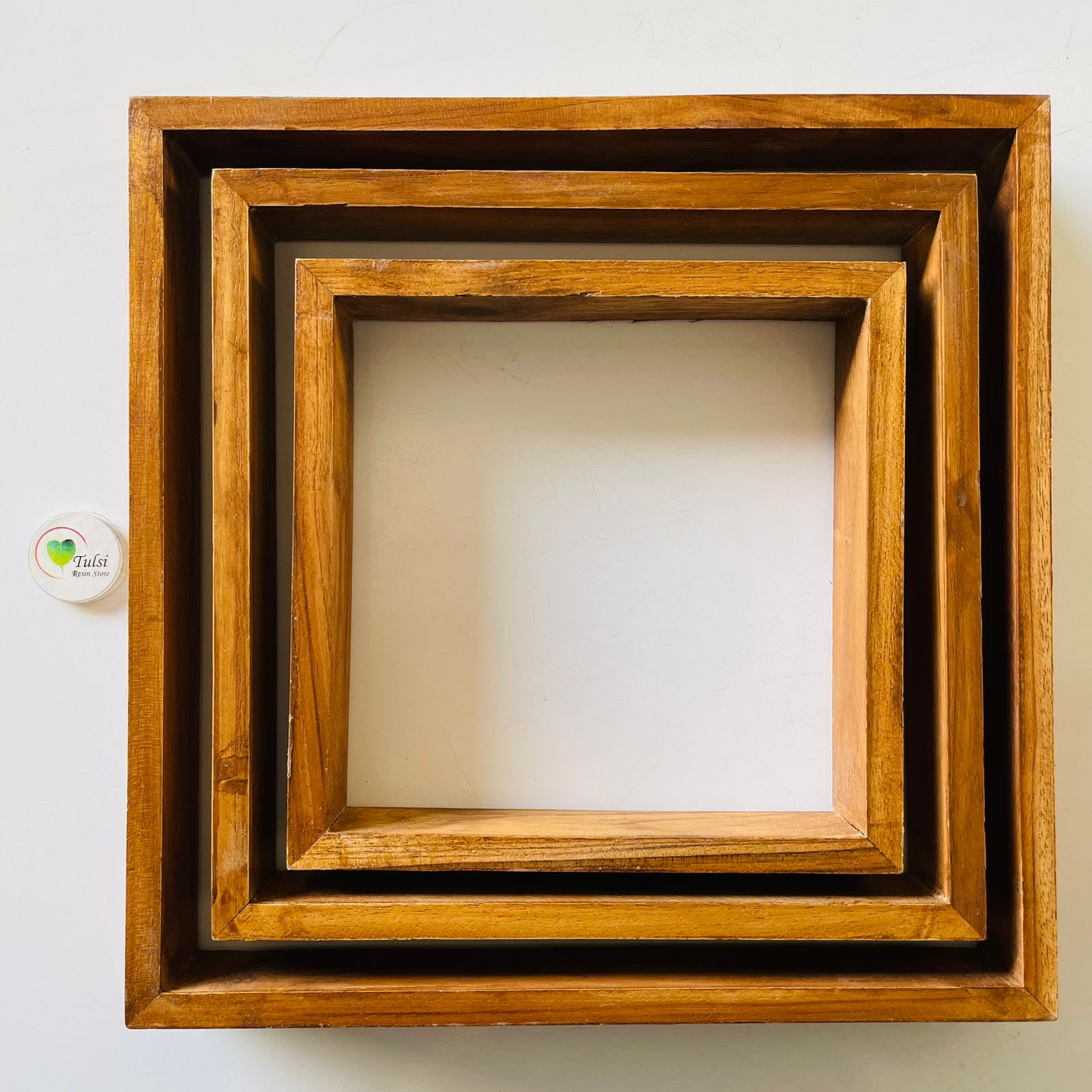 Teakwood Floating Frame (F) - With Acrylic Cutout