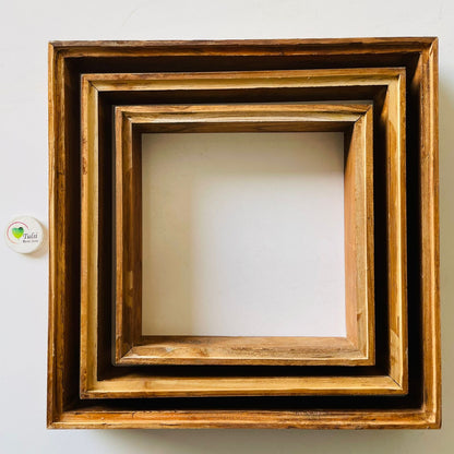 Teakwood Floating Frame (F) - With Acrylic Cutout