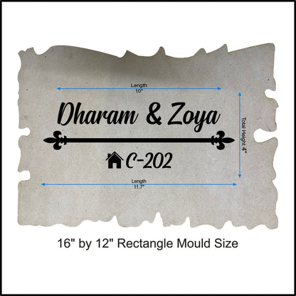 Custom Nameplate Base + Acrylic Name (Design F)
