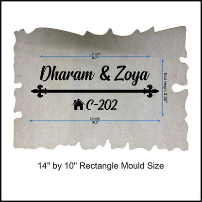 Custom Nameplate Base + Acrylic Name (Design F)