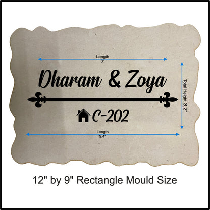 Custom Nameplate Base + Acrylic Name (Design F)