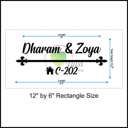 Custom Nameplate Base + Acrylic Name (Design F)