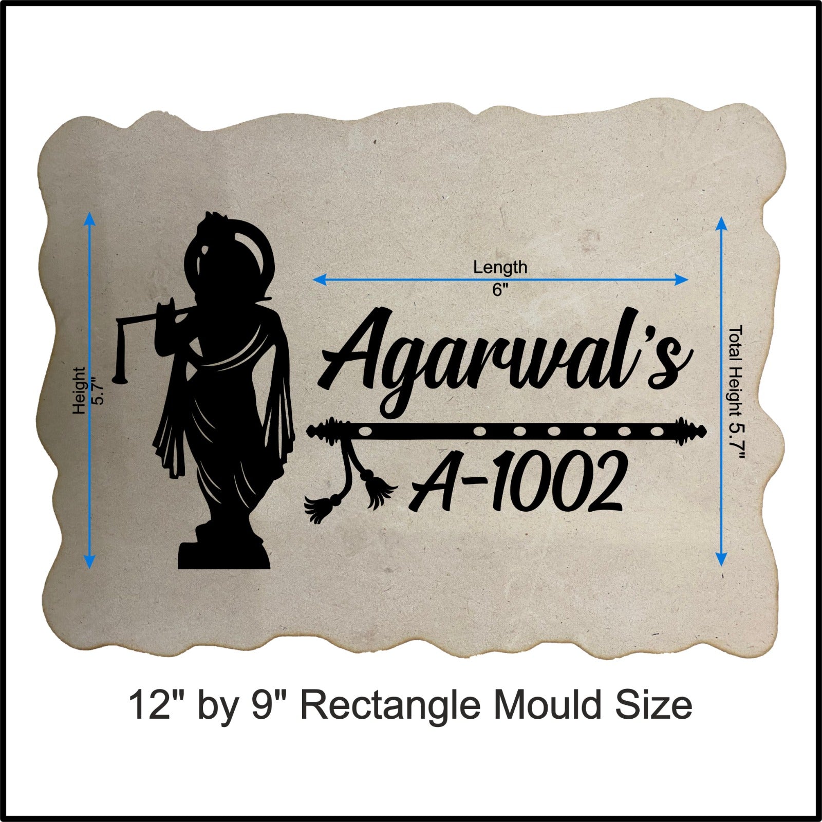 Custom Nameplate Base + Acrylic Name (Design C)