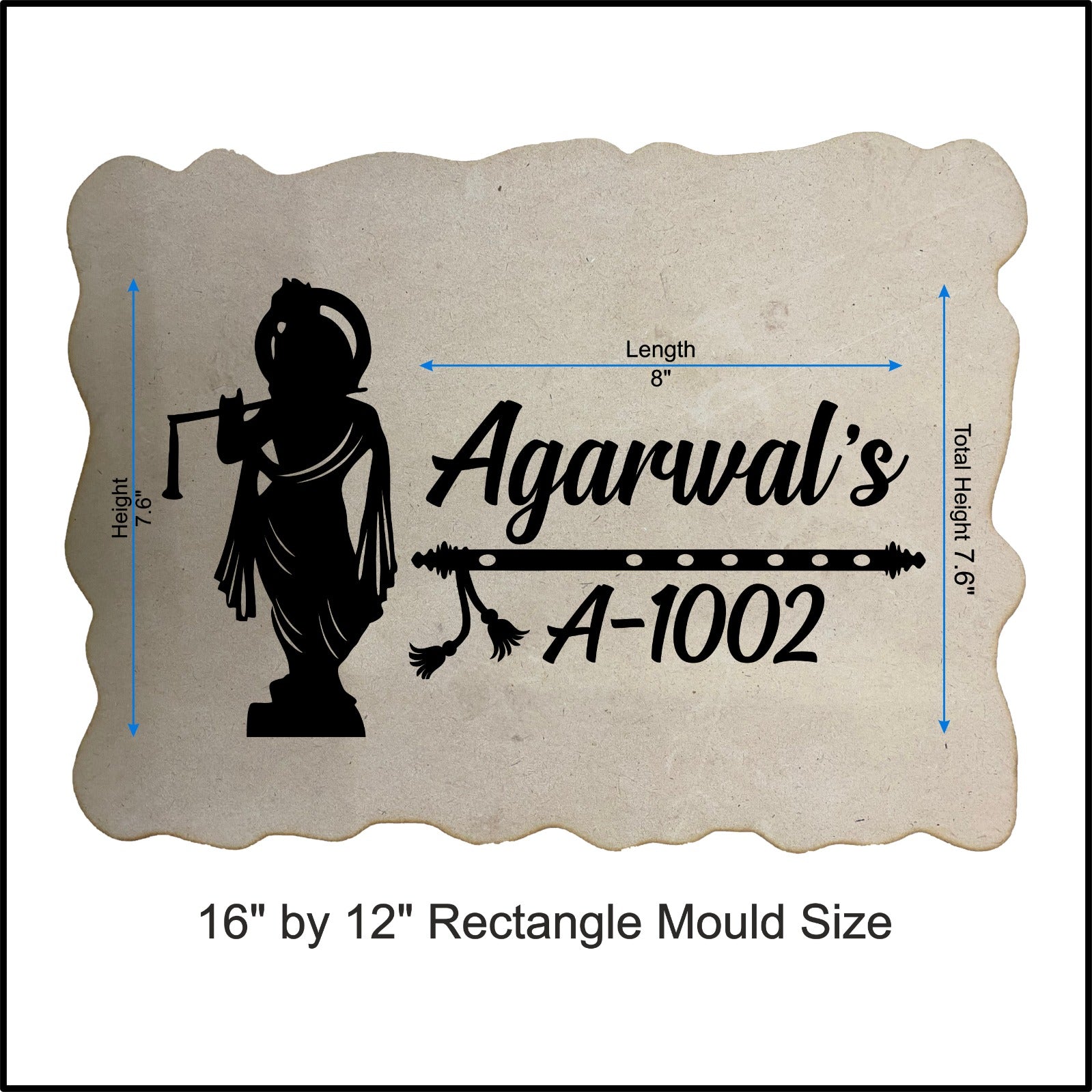 Custom Nameplate Base + Acrylic Name (Design C)