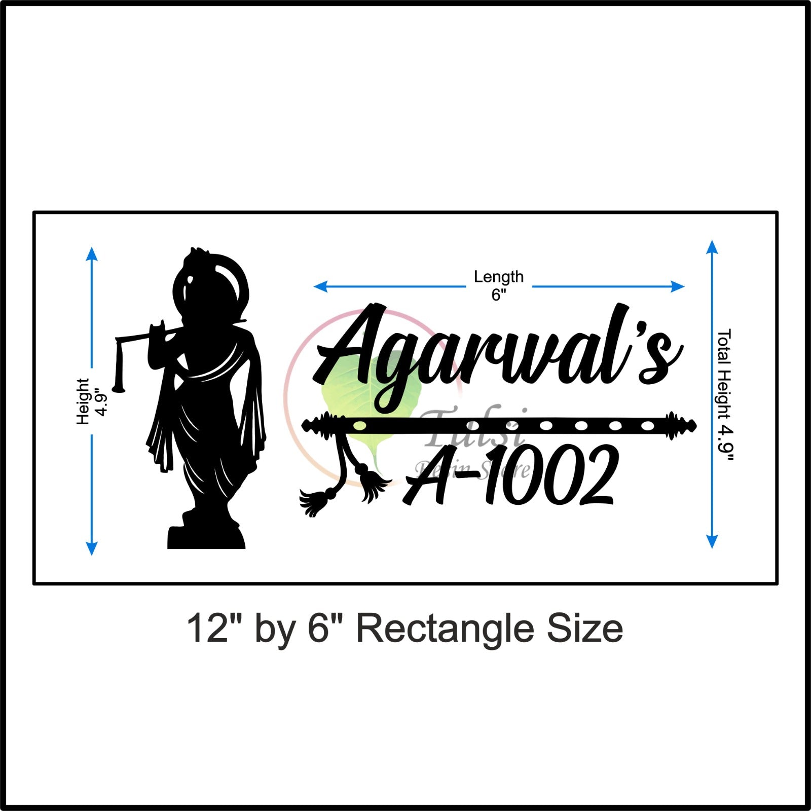 Custom Nameplate Base + Acrylic Name (Design C)
