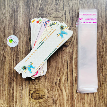 Rakhi Card With Transparent Bag Combo (B) - Small Mix