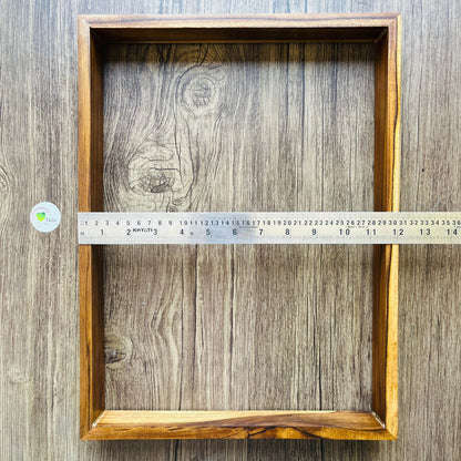 Teakwood Floating Frame (F) - With Acrylic Cutout