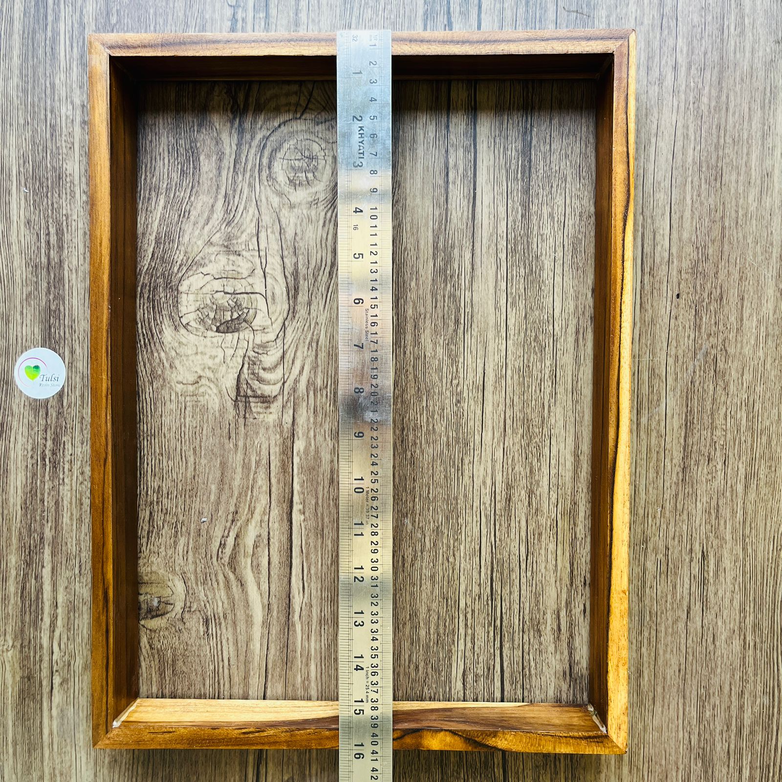 Teakwood Floating Frame (F) - With Acrylic Cutout