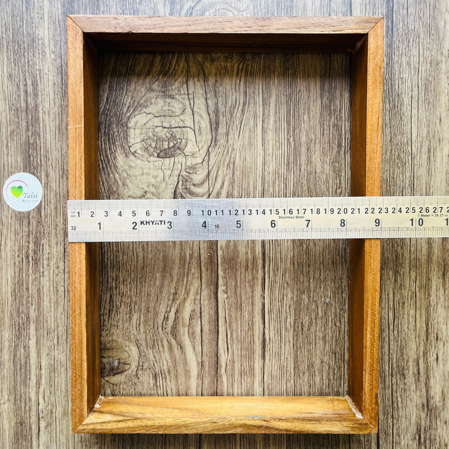 Teakwood Floating Frame (F) - With Acrylic Cutout